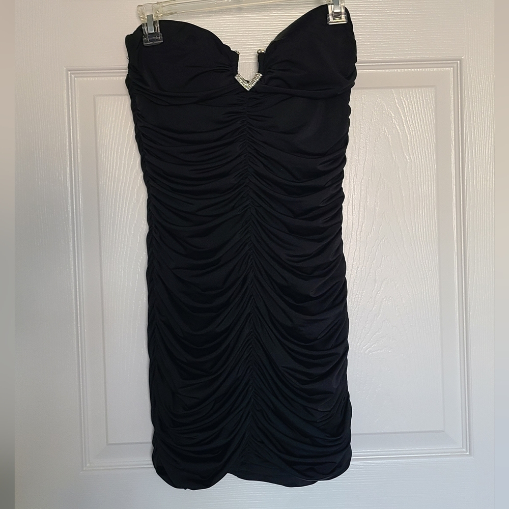 Black Ruched Dress